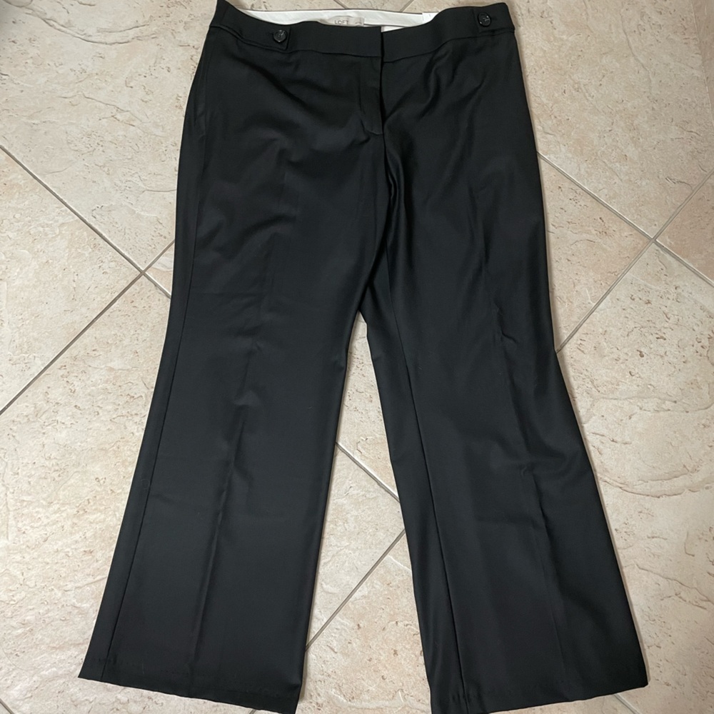 LOFT Black Julie Trouser, Size 12P